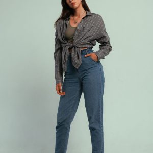 Vintage Wash Straight Jeans